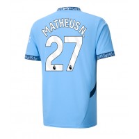 Camisa de Futebol Manchester City Matheus Nunes #27 Equipamento Principal 2024-25 Manga Curta